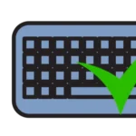 a computer mouse with a red X on it and a computer keyboard with a green check on it